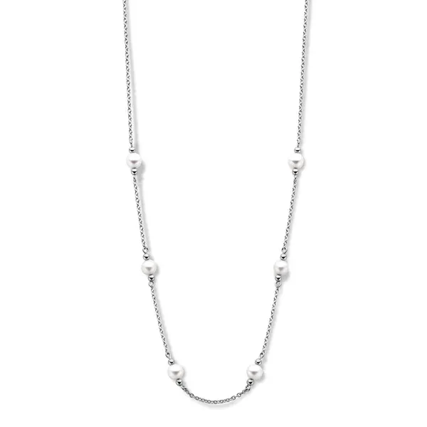 Athena Halskette 45 cm - Sterlingsilber - Süßwasserperlen